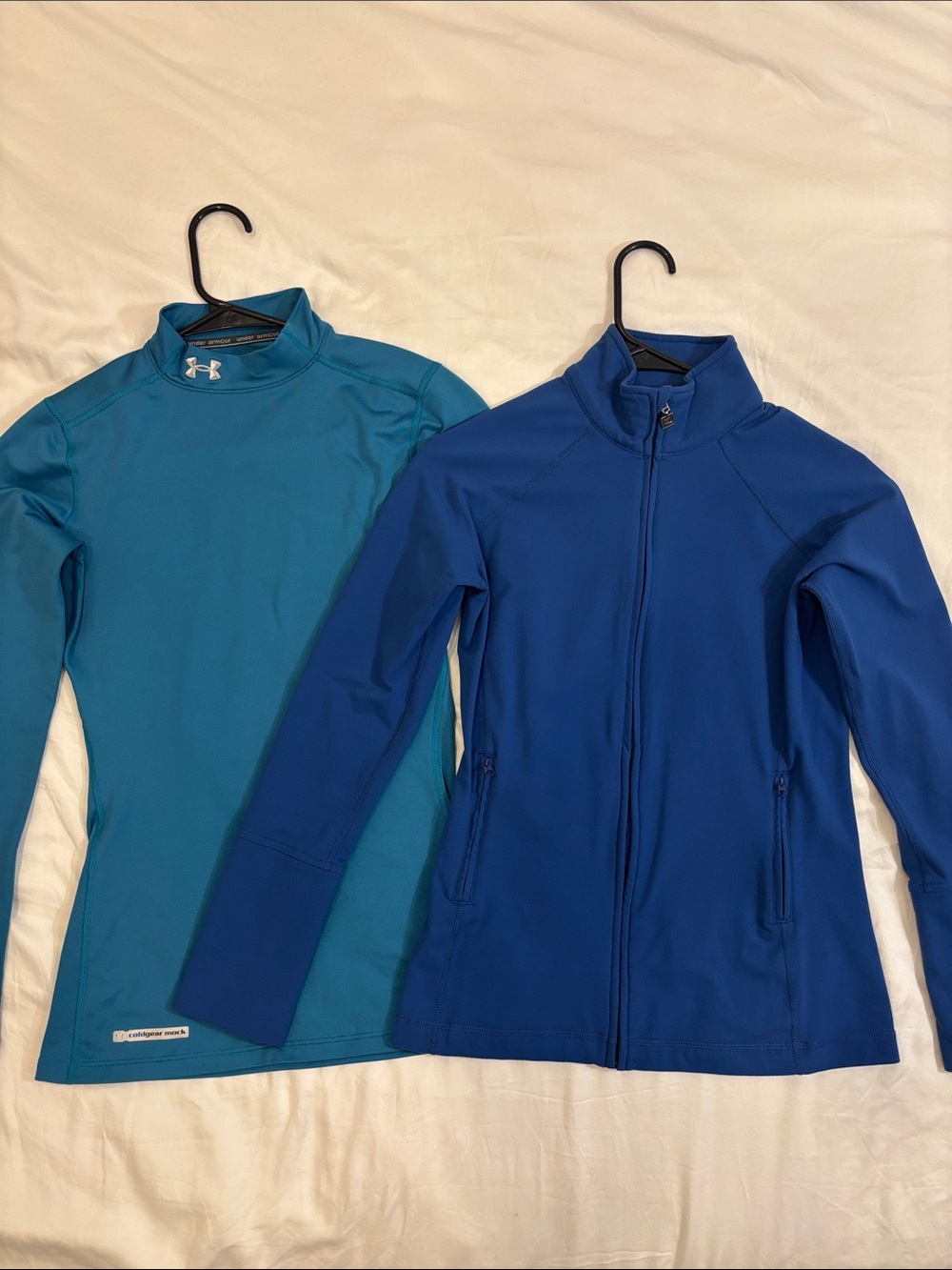 Under Armour Teal Mock-Neck Top & Zhoba Royal Blue Zip Jacket